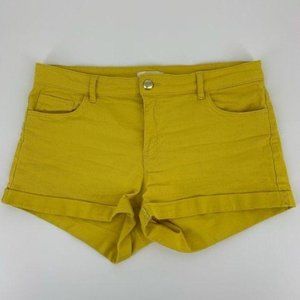 H & M Yellow Jean Shorts  W/ Rolled Cuff